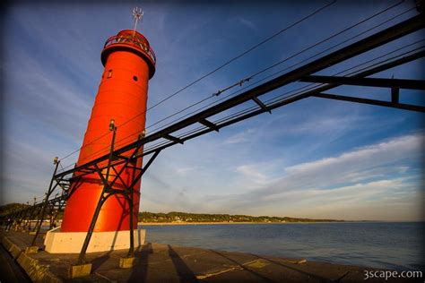 Grand Haven pier and lighthouse Photograph by Adam Romanowicz