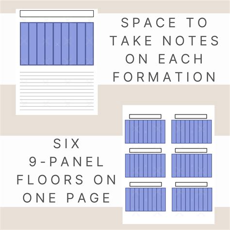 Formations Tracker 9 Panel Sheets Cheer Floor 9 Panel Cheer Floor Template Etsy