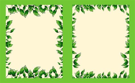 leaves page border 12405246 Vector Art at Vecteezy