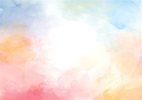 Abstract Hand Painted Pastel Coloured Watercolour Vector Image