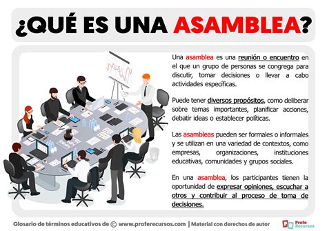 Qué es una Asamblea Definición de Asamblea