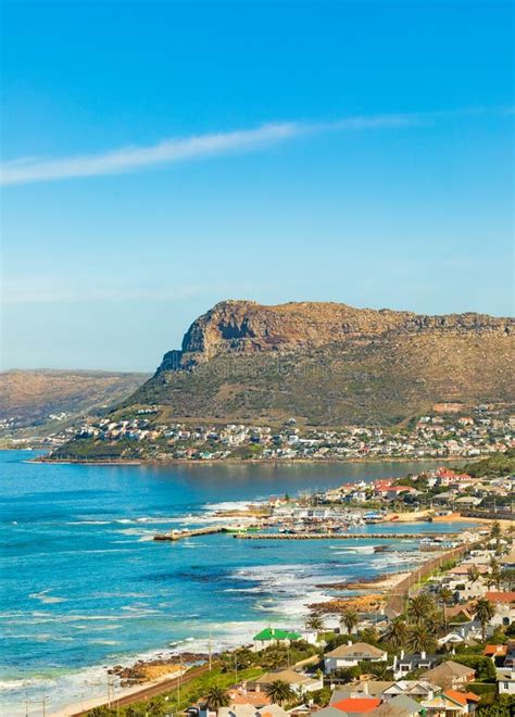 Elevated View of Kalk Bay Harbour in False Bay Cape Town Stock Photo - Image of cape, mountain ...