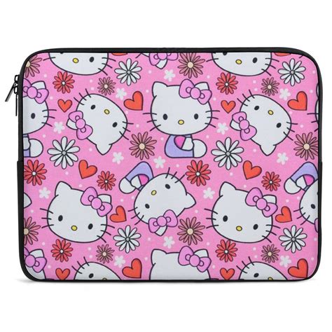 Hello Kitty Laptop Sleeve Lightweight Computer Cover Bag 17inch Durable Computer Carrying Case