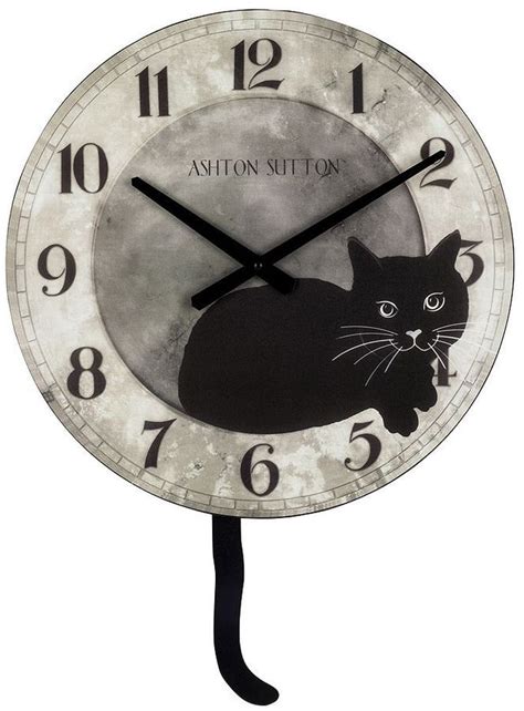 Cat Wood Wall Clock | Clock decor, Clock, Unusual clocks