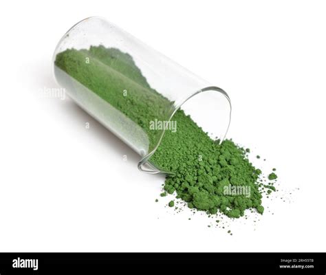 Chromium III oxide or chromia on white background Stock Photo - Alamy