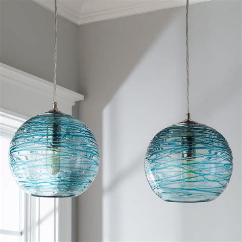 Swirling Glass Globe Pendant Light Royalhoraney