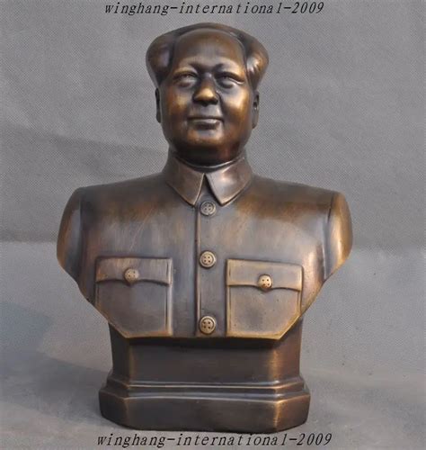 christmas China Bronze Revolutionaries Great leader Mao Zedong Chairman ...