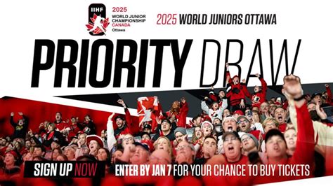 2025 IIHF World Junior Championship Priority Draw | Ottawa, Ontario