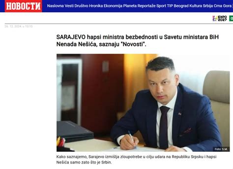 Srbijanski tabloidi podivljali zbog privođenja Nešića Sarajevo ga