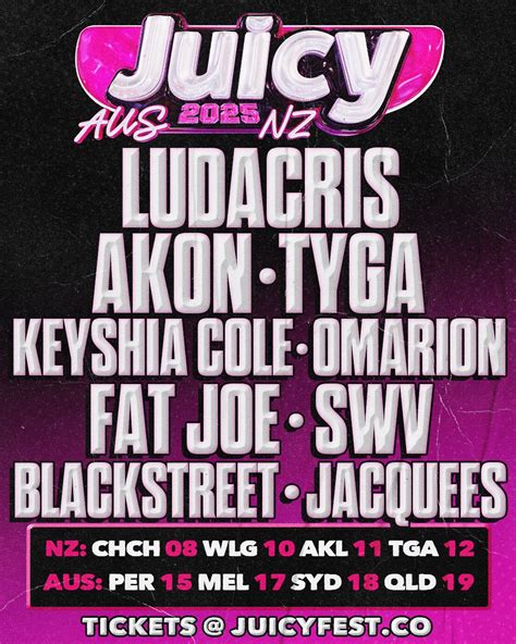 Juicy Fest 2025 Melbourne Dates Paige Johanna