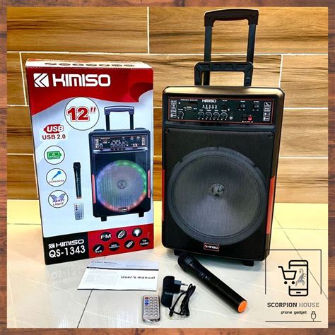 KIMISO QS 1343 12 Portable Karaoke Party Bass Wireless Bluetooth