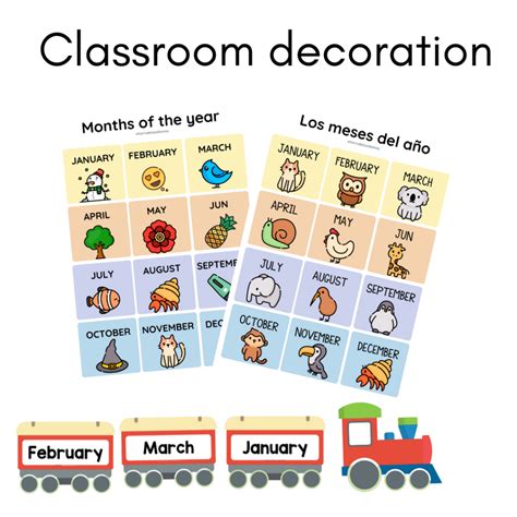 Decoración para tu aula Los meses del año Kumubox