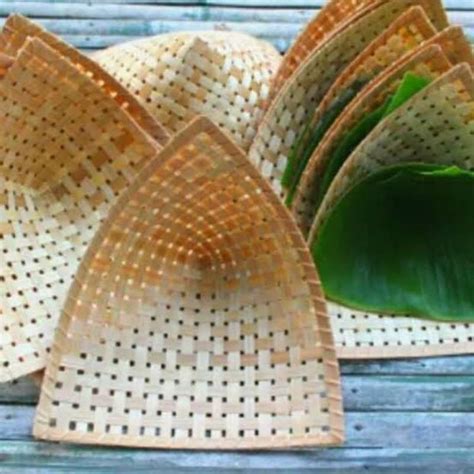 Jual Piring Pecel Pincuk Anyaman Bambu Shopee Indonesia