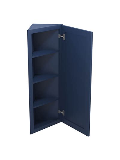 PD AW42 Petit Blue Shaker 42 Angled Wall End Cabinet CabinetSelect