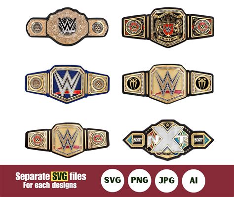 Wwe Svg Belt Championship Nxt Belt Svg Heavyweight Belt Clipart Wwe