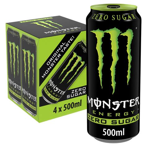 Monster Energy Green Zero Sugar 4 x 500ml | Zoom
