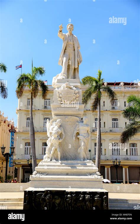 Statue Of Jose Marti In The Parque Central In La Havana Cuba Stock