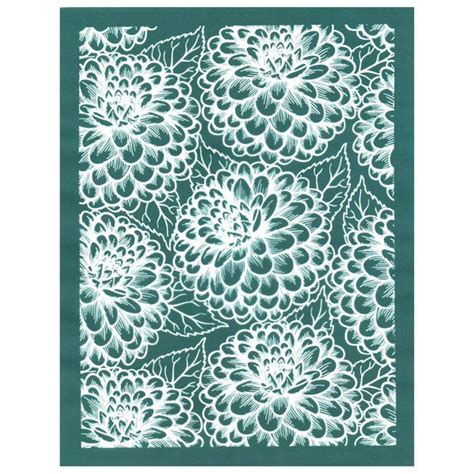 Ready To Print Silk Screen Printing Stencil Dahlia Flowers Design