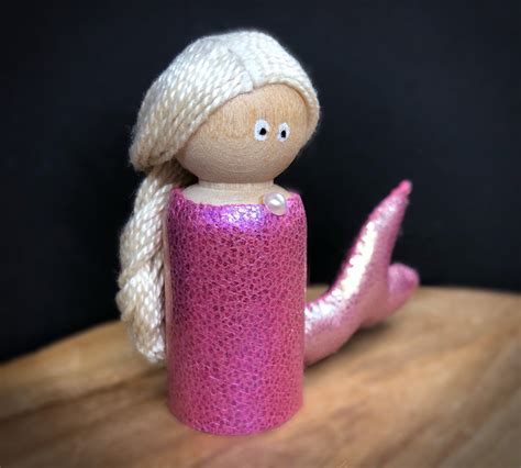 Peg Doll Mermaid On A Rock Pool Etsy