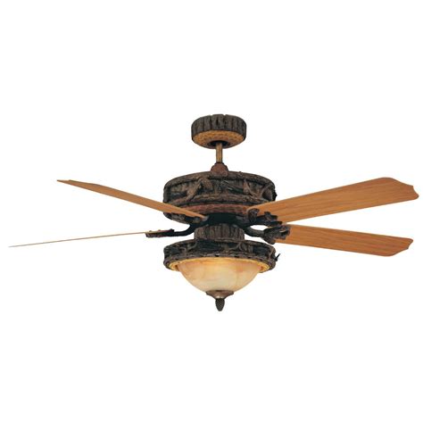 Concord Fans 52" Ponderosa Old World Leather Outdoor Ceiling Fan with ...