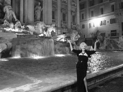 Miss Aleshia Brevard in front of the Trevi Fountian in Rome. | Star actress, Movie stars, Actresses