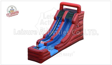 15ft Single Lane Water Slide - Marble Red-SL - Leisure Activities USA