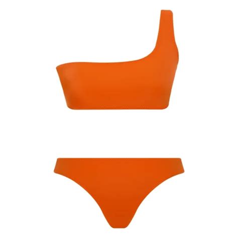Haracci Turuncu Auretta Tek Omuzlu Brazilian Econyl Bikini Set Hipicon