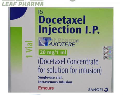 Taxotere 20 Mg Docetaxel Injection At Rs 54995 Vial Taxotere In