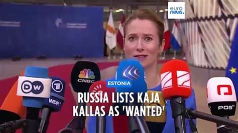 Russia Puts Estonian Prime Minister Kaja Kallas On Wanted List