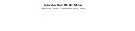 Alpine School - School District Instructional Calendar - Alpine ...