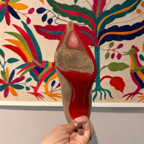 Christian Louboutin Shoes Christian Louboutin Pigale Patent Nude Pumps Poshmark