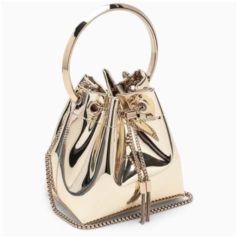 Jimmy Choo Bon Bon Gold Bucket Thedoublef