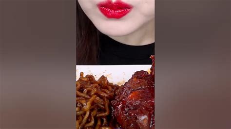 Asmr Black Bean Noodles Spicy Fire Fried Chicken 직접 만든 양념치킨 짜파게티 먹방