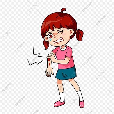 injured white transparent cartoon arm injured  girl arm arm