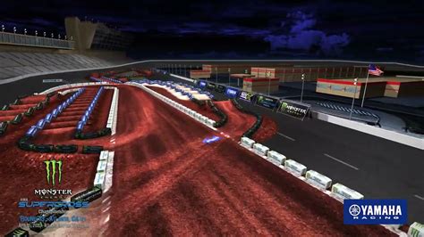 Yamaha Animated Track Map Atlanta Monster Energy AMA Supercross