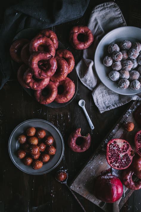 Buttermilk Rosemary Donuts Balsamic Pomegranate Glaze Salted Honey