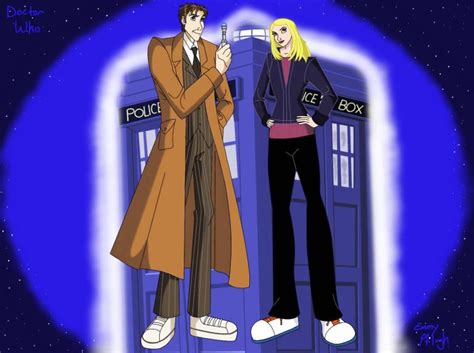 “Doctor Who” Fan Art (10th Doctor Who and Rose Tyler) 🚨🚀 – The Autistic ...