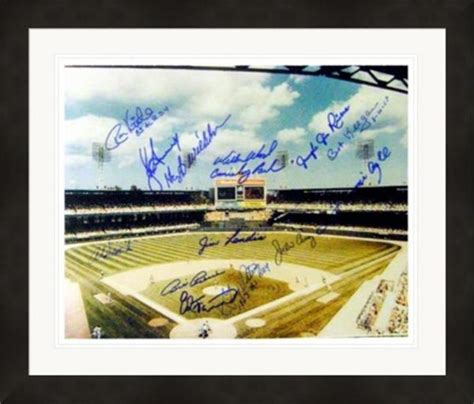 Chicago White Sox Comiskey Park Photo X Framed Matted Autographed