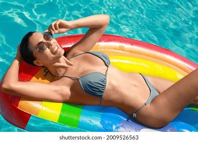 Sexy Blonde Bikini On Swimming Pool Stock Photo Shutterstock