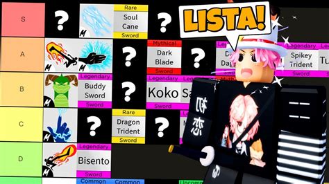 Tier List Das Melhores Espadas E Estilos De Lutas Do Blox Fruits