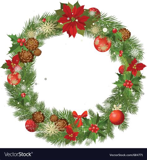 Christmas Garland Frame Royalty Free Vector Image