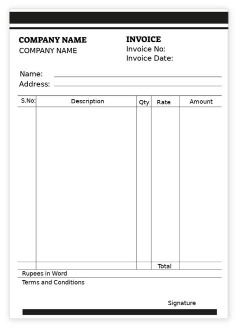 Simple Invoice Bill Bill Books Design Customize Online Printo