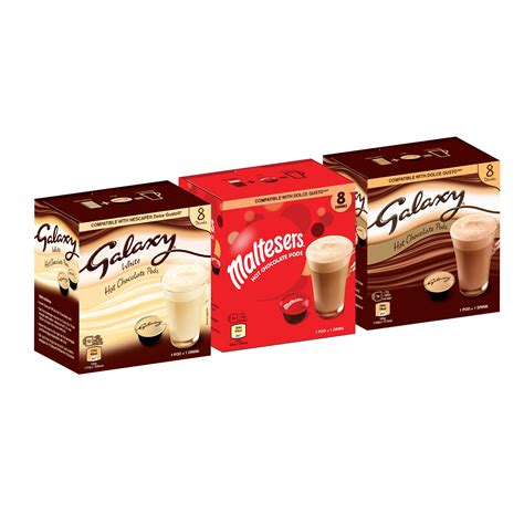 Galaxy, Galaxy White & Maltesers Hot Chocolate - Dolce Gusto Compatible Pods - Bulk Box 24 Pods ...