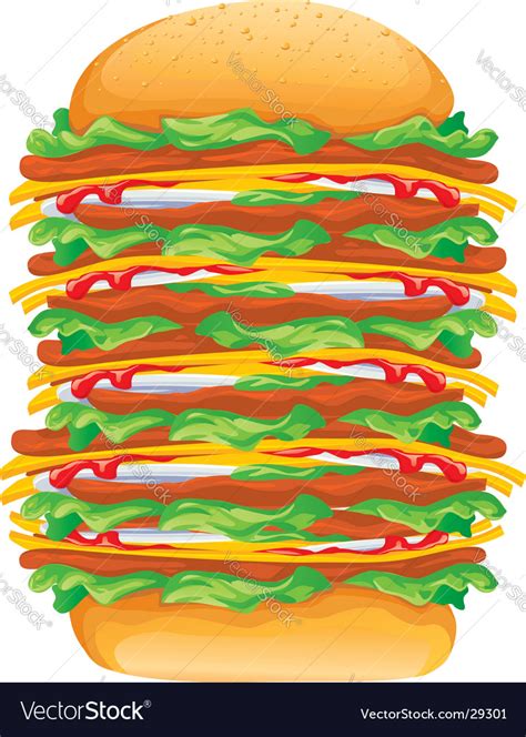 Hamburger Royalty Free Vector Image - VectorStock