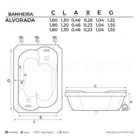 Banheira De Hidromassagem Retangular Alvorada Completa Hidro Em