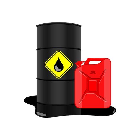 Premium Vector Barrel Icon And Gasoline Fuel Canister