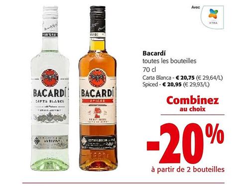 Promo Bacardi Carta Blanca Spiced Chez Colruyt Icatalogue Fr