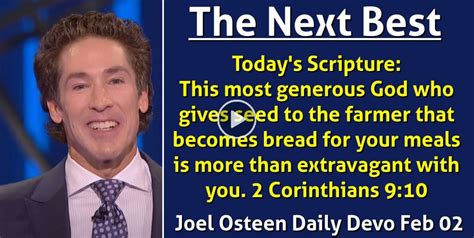 Joel Osteen February 02 2023 Daily Devotional The Next Best Today