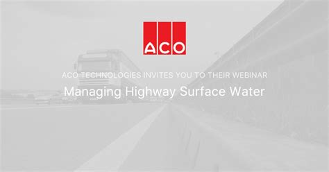 Managing Highway Surface Water Aco Technologies