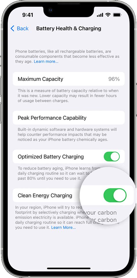 Use Clean Energy Charging On Your Iphone Apple Support